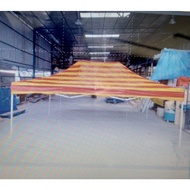 KHEMAH PVC STRIPE SAIZ 10X15 KHEMAH BERJALUR KHEMAH TEBAL DALAM WARNA SILVER