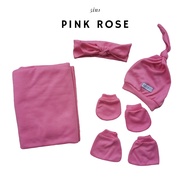 Newborn Bundle Set Swaddle Hat Bandana Gloves Socks Newborn Baby Girl
