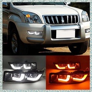 Fog Light Daytime Running Light Turn Signal for Prado 120 GRJ120 TRJ120 FJ120 LC120 LED DRL Car Ligh