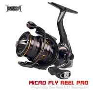 Kingdom Micro Fly Reel Pro Spinning Fishing Reel 160g Utra light 8+1 sealed Bearings 8KG Max Drag 5.
