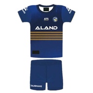 2024 NewCustomization 2024 Parramatta Eels Kids Kit Home Rugby Jersey Size: 16-26 (Print Custom Name