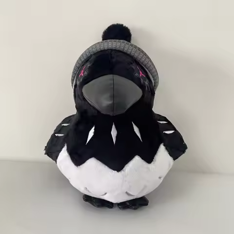 20cm Murder Drones UZI CROW Plush Toys Soft Stuffed Animal Game Crow Killer Uzi Raven Pillow Dolls F
