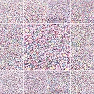 100Pcs/lot 4*7mm Flat Round Letter Beads White Background Color Words 26 Single Letters For DIY Jewe