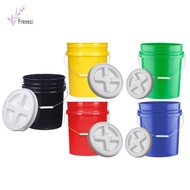[Freneci] Bucket Pail with Handle Multifunction Reusable Portable Barrel Pail Dry Food Storage Conta