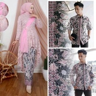 Couple Kebaya Selendang Lesti Hijab Modern Setelan Kebaya Lesti Couple Kemeja Batik Kebaya Sarimbit