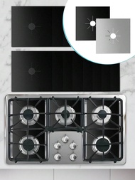 4/6/9/12pcs Gas Stove Burner Covers Liners, 27cm/10.62in Trimable Non-Stick & Heat Resistant To 600°
