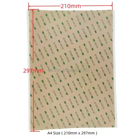 9495LE Adhesive Transfer Tape - A4 Size(210mm x 297mm）. Double Coated Polyester Tape Strip with 300L