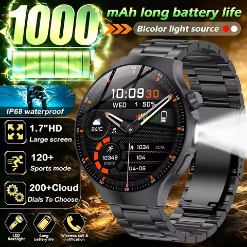New T-Rex3 Ultra 1000mAh Battery Smart Watch Built in GPS Compass 3ATM Waterproof Sports tracker Out