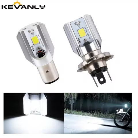 1pc h4 led bulb Ba20d h6m Motorcycle Headlight COB H4 Headlamp h4 Scooter Driving lights Fog lights 