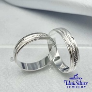 Unisilver 925 Sterling Silver Wedding Band Ring/Lover's Ring ( WR175 ) ( SOLD PER PIECE )