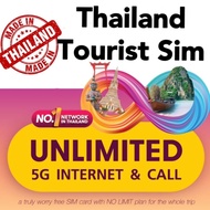 (Speed Up To 100mbps)Thailand  Ais/Dtac/True Move 5/7days Unlimited No Cap Data Travel Sim Card
