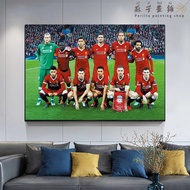 Perilla-พัดผ้าใบลายแฟนลิเวอร์พูลกองทัพแดงSalah ฟุตบอลดาวVan Dijkตกแต่งเมสซี่การพิมพ์ภาพวาดผ้าใบสไตล์