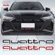 3D ABS Audi Quattro Emblem Car Front Grille Badge Modified Decoration Accessories for Audi S A3 A4 B8 8P 8V A6 C7 A5 Q5 B7 B6