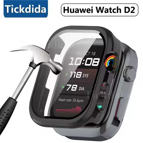 Tempered Glass+Case for Huawei Watch D2 Screen Protector Frame Bumper Cover for Huawei Watch D2 Case