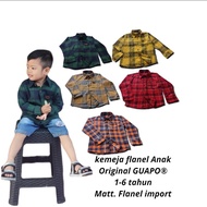 KEMEJA Guapo children's flannel shirt, korean style, boys' plaid shirt
