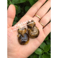 Brown 9-tailed fox necklace