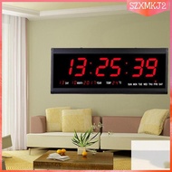 [szxmkj2] Digital Wall Clock LED Time Calendar Temperature Electric Alarm Clock EU