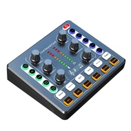 Yours -M8 Sound Card Live Broadcast Audio Interface Podcasting Device Caster with Premium Mic Preamp