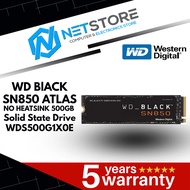 WESTERN DIGITAL WD BlACK SN850 ATLAS NO HEATSINK 500GB Solid State Drive - WDS500G1X0E