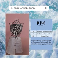 Bandana Bandana Bandana | BN013 + BN014 | Head Scarf | Cream + Brown Leopard Print Chest Scarf