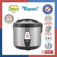 Toyomi 1.8L Rice Cooker &amp; Warmer with Stainless Steel Inner Pot [RC 968SS]