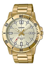 Casio Standard นาฬิกาข้อมือผู้ชาย สายสแตนเลส รุ่น MTP-VD01G,MTP-VD01G-9E - สีทอง