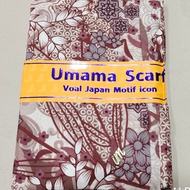 VOAL OSAKA MOTIF METAL LOGO UMAMA SCARF HIJAB SEGI 4 UKURAN STANDART 110X110 KERUDUNG PERSEGI BERCOR