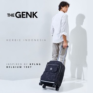 [THE GENK] BARLEY THE GENK BELGIUM FOLDABLE TROLLEY BACKPACK WATERPROOF PARACHUTE MATERIAL 4 WHEELS 