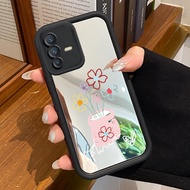 Casing Hp VIVO V23 5G V23i 5G V23E 4G V23E 5G Y75 4G Case Casing Love Cat Silicone Casing Mirror Cas