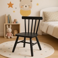 LCL Kids Chair Wood black 1pc