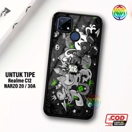 Real Case Realme C12 NARZO 20/30A Latest Glitter Case - New Case Glossy casing Hp C12 NARZO20/30A [G