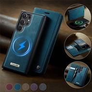 Case For Galaxy S24+ S24Ultra S24FE ⭐Split Magnetic Wallet Flip Leather Phone Cover⭐ Shockproof Shel