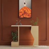 Entrance Luxury Ultra-Narrow Table Modern Art Counter Entrance Corridor Entrance Hall Marble Light F