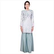 GLAM KURUNG MODEN EMBOSSED PRINT SAGE GREEN