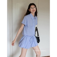 EGGKA plaid shirt dress with drawstring waist | Autumnclothing