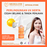 MEDGLOW CLINIC SPF 50 PA+++ SALMON DNA BRIGHTENING SUNSCREEN SPRAY 100 ML UV A UV B PROTECTION WATER