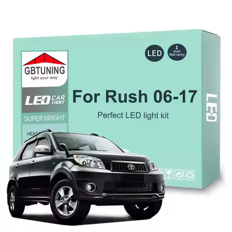 9Pcs Car Accessories For Toyota Rush F700 2006-2014 2015 2016 2017 Canbus Vehicle Dome License Plate