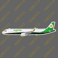 Eva Air A321 New Coating Realistic Civil Aircraft 3M Sticker Size 165mm