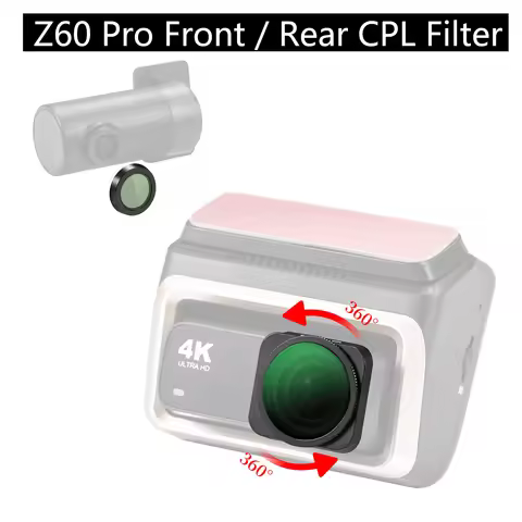 for ddpai Dash Cam 4K Z60 / Z60 Pro CPL Filter HD Lens Dust Protection Anti Glare for ddpai Rear cam