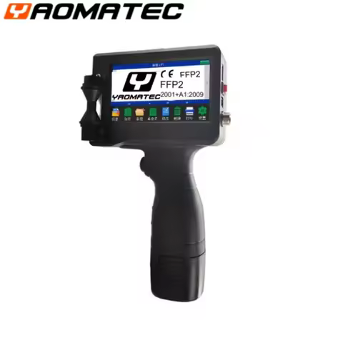 YAOMATEC X300 English language production date number logo expiry date label plastic carton handheld