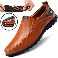 2025 New Men Loafers Fashion Men Casual Leather Shoes Breathable Men Boat Shoes