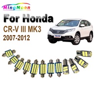 【Hot deal】 12pcs Sun Visor Lamp Led Bulbs For Honda Crv Cr-V Iii Mk3 2007 2008 2009 2010 2011 2012 Interior Dome Trunk Kit