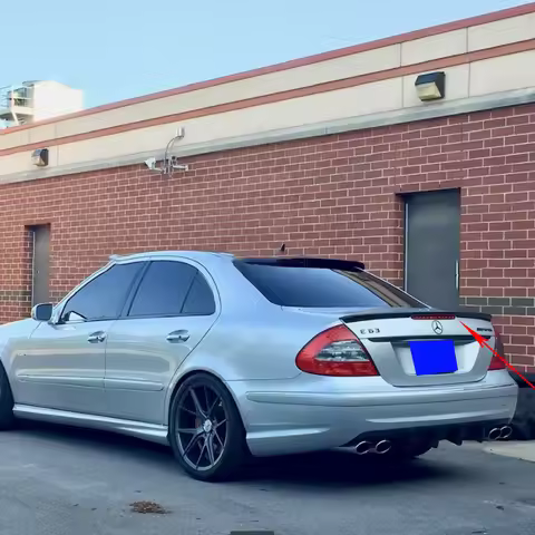For W211 Spoiler 2002-2009 Mercedes-Benz W211 E-class E200 E260 Spoiler ABS plastic Material Car Rea