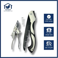 Folding Saw Combo with Scissors Sk5 Premium Stainless Steel Blade Convenient for Gardening Bonsai, O