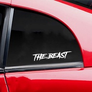 Car Sticker English THE BEAST BEAST Personality Creative Trendy Cool English Body Glass Decoration S