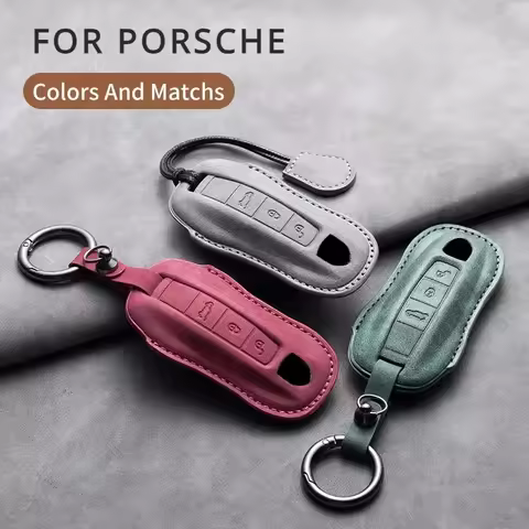 Leather Cars Remote Key Case Cover For Porsche 958 Macan 911 Panamera 996 991 987 924 Gt3 Boxster 98