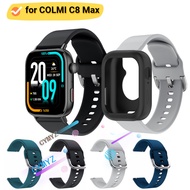 COLMI C8 Max case Screen protector COLMI C8 Max strap Silicone strap COLMI C8 Max Smart Watch strap 