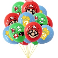 12/15 PCS Mario Balloons Party Supplies Latex Balloons Kids Cartoon Animal Birthday Party Decoration [QWP]