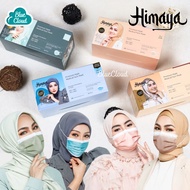 Himaya Headloop Facemask Hijab Medical Face Mask 3Ply Pelitup Muka Hijab headloop mask 50's/box