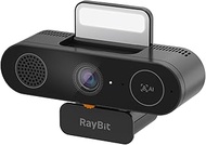RayBit 5-in-1 Design 4K Webcam with Speaker and Microphone, Built-in Light, Privacy Cover, AI Auto-F